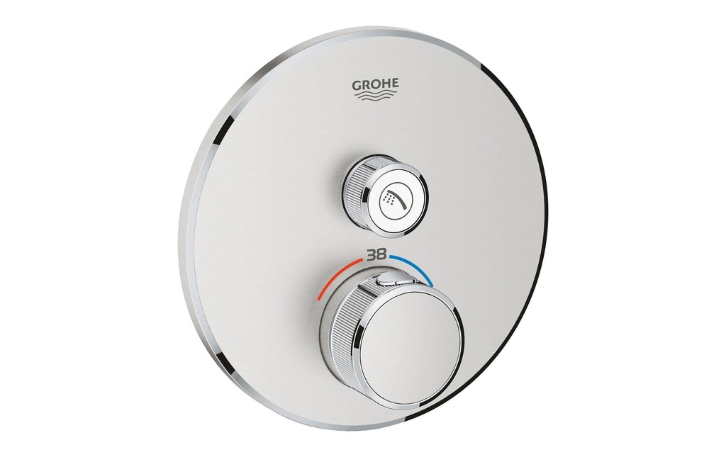 GROHE Robinetterie de douche Grohtherm SmartControl 43 mm, Supersteel