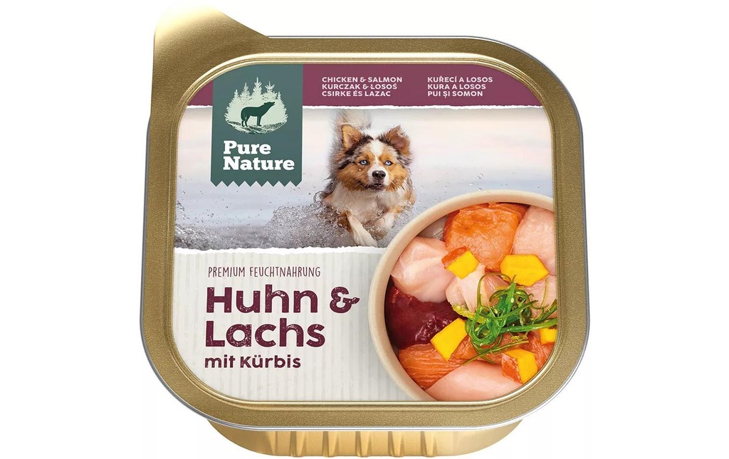 Pure Nature Alimentation humide Poulet&Saumon, 150 g