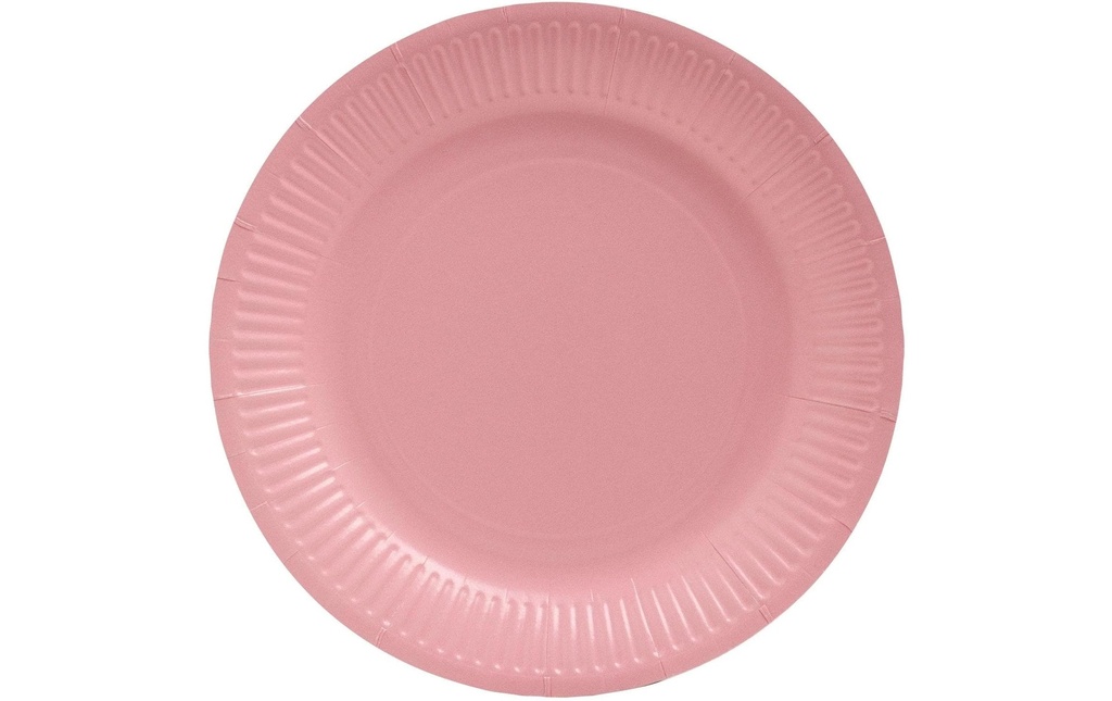 PRO nappe Assiettes jetables 23 cm, 20 Pièce/s, Rose