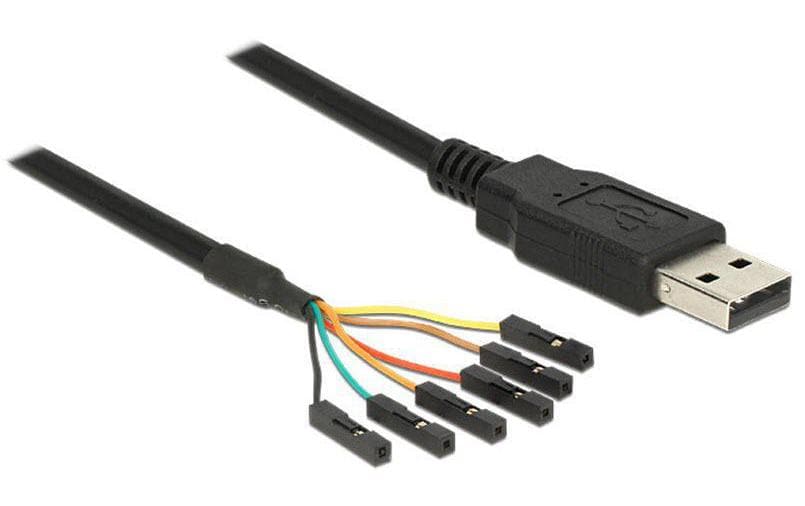Delock Câble USB 2.0 TTL Seriel 6 Pin (5 V) USB-A - Pinheader 1.8 m