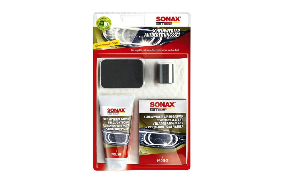 Sonax Kit de préparation des phares 85 ml