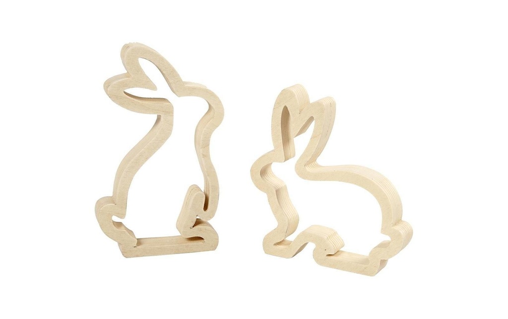 Creativ Company Lapin en bois Brun clair, 2 Pièce/s