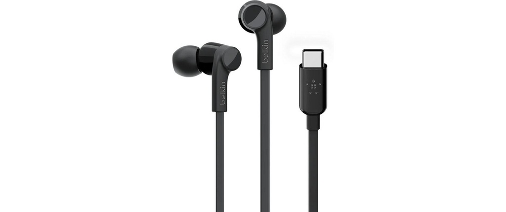 Belkin Écouteurs intra-auriculaires Connecteur Rockstar USB-C Noir
