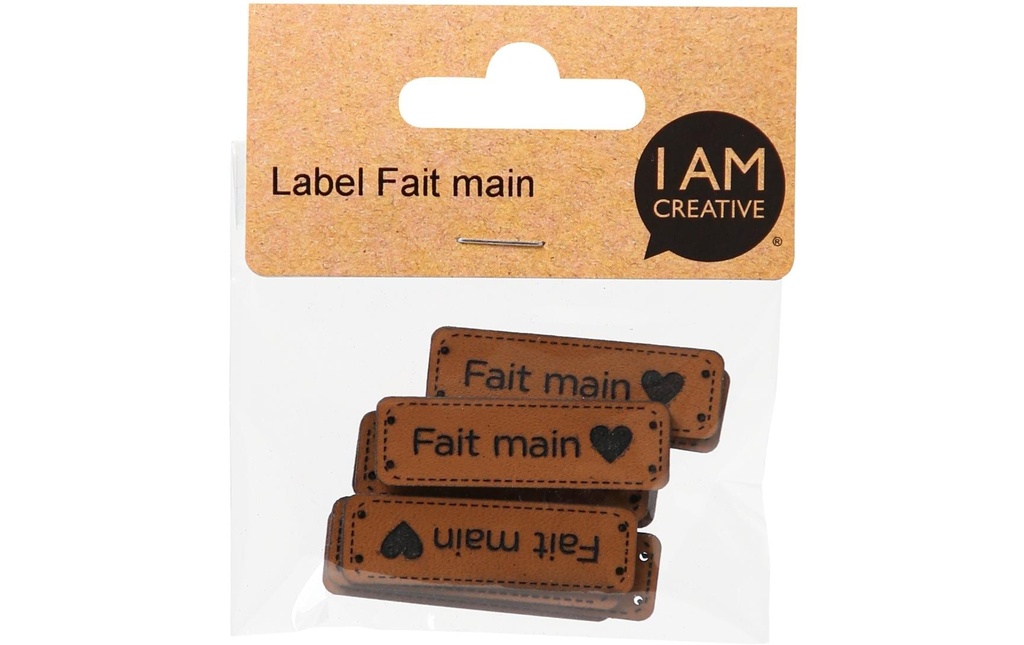 lalana Remorque Label Fait main 4.3 x 1.3 cm, 10 pièces