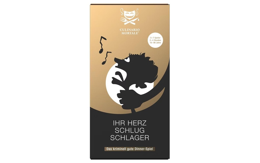 Culinario Mortale Party game Ihr Herz schlug Schlager