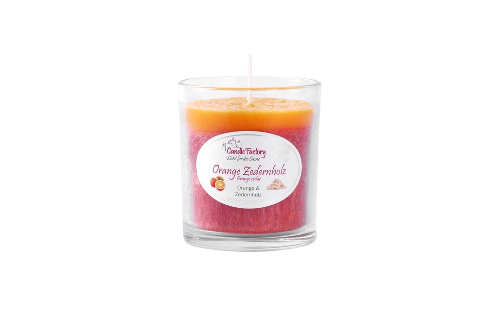 Candle Factory Bougie parfumée Party Light Cèdre orange