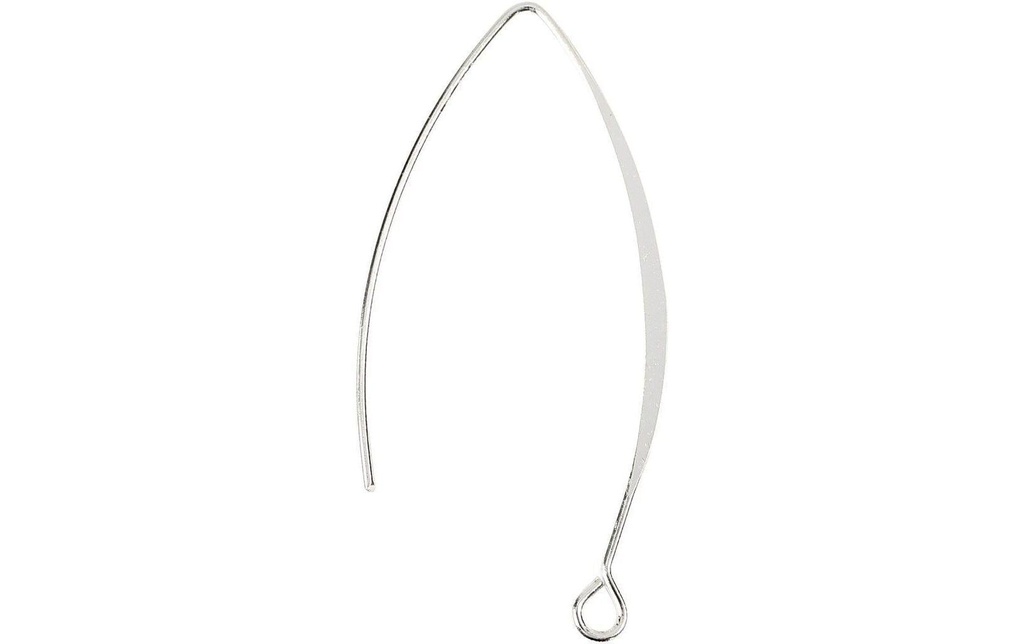 Creativ Company Boucle d’oreille 42 mm Plaqué argent, 4 pcs.