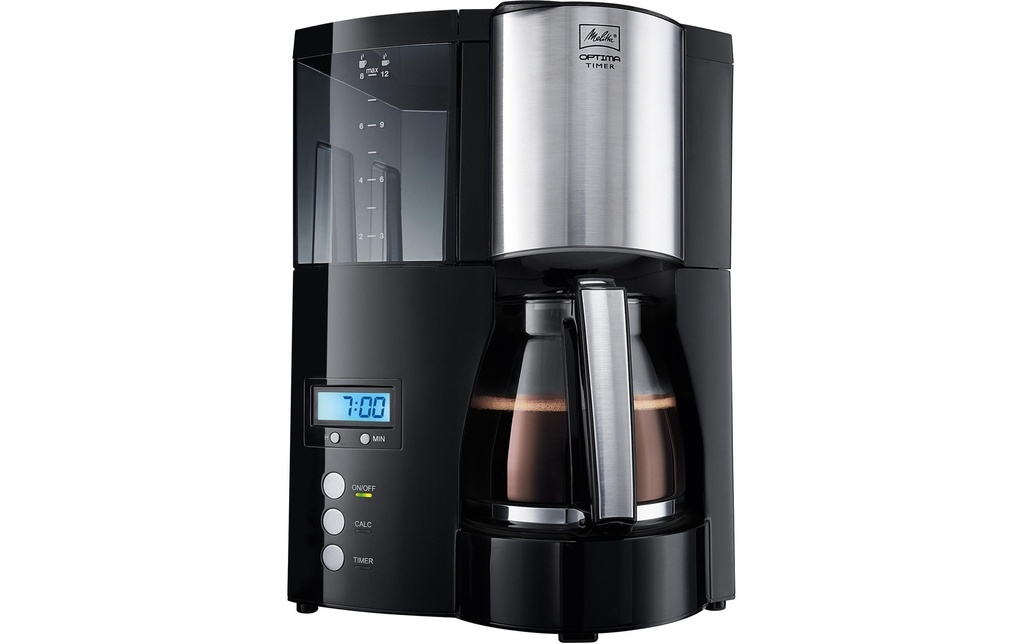 Melitta Cafetière filtre Optima Timer Noir/Argenté