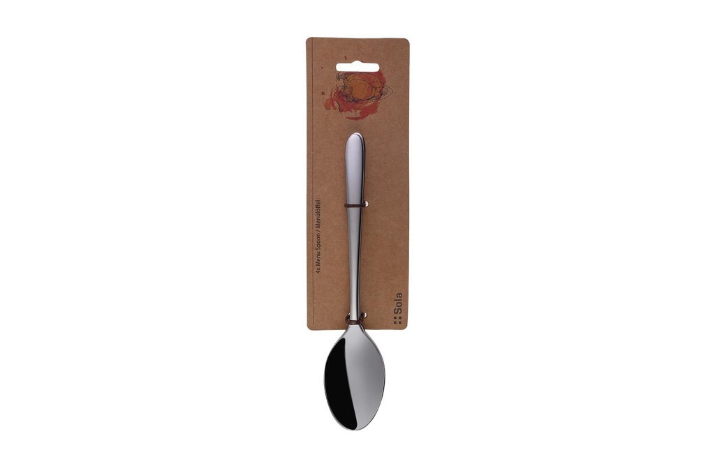 Sola Cuillère de service Basic Alpha, poli, 4 pièces