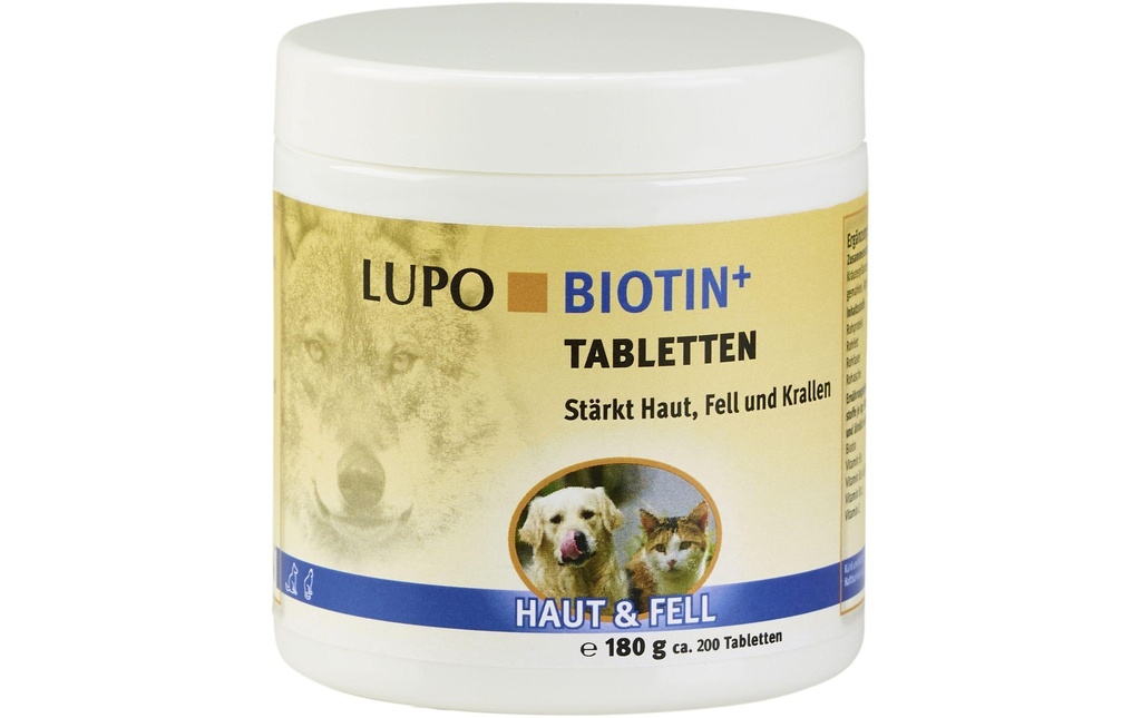 Luposan Supplément alimentaire pour chiens Biotine en comprimés, 180 g