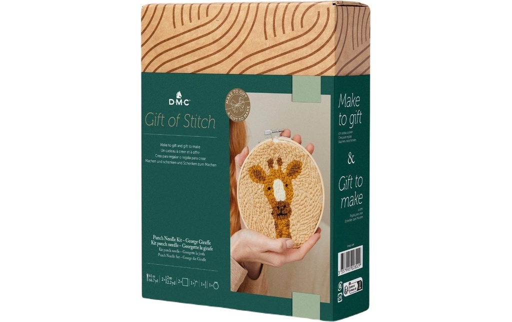 DMC Set de broderie Gift of Stich Girafe Georg, Ø 15.7 cm
