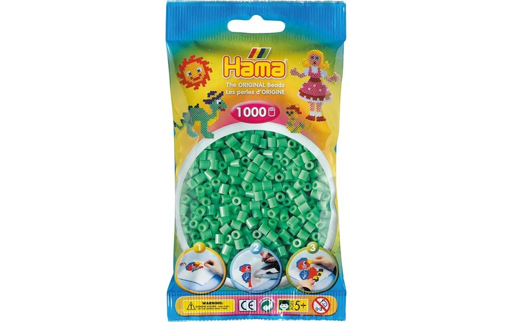 Hama Perles à repasser midi 1000 pcs. Vert/Vert clair