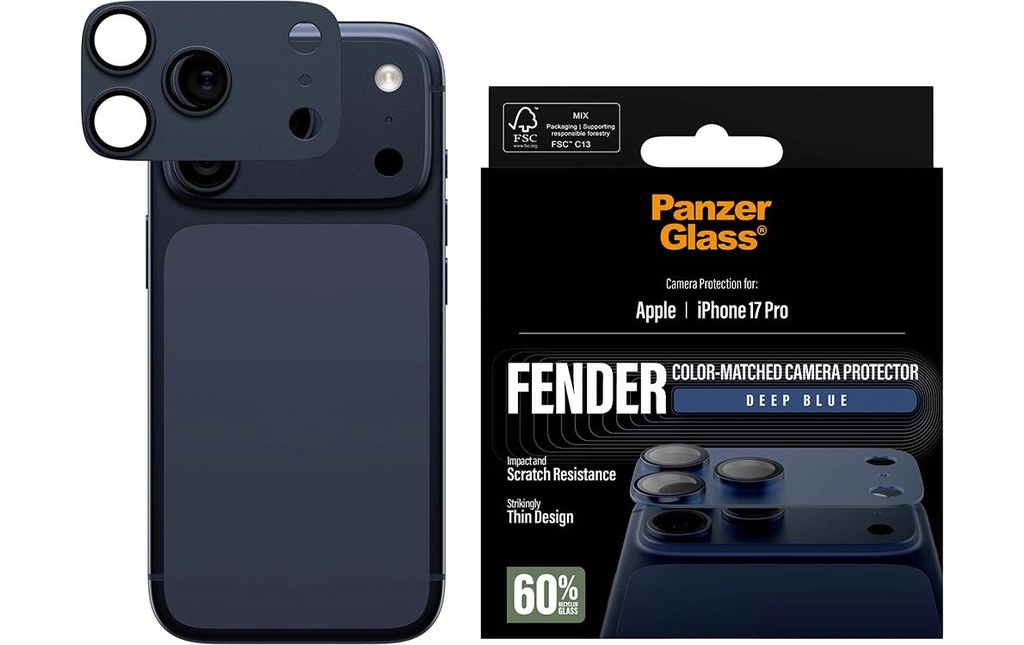 Panzerglass FENDER Camera Protector iPhone 17 Pro Deep Blue