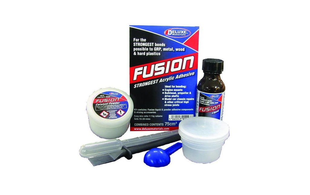 Deluxe Materials Colle pour modélisme Fusion Set 75 ml, Transparent