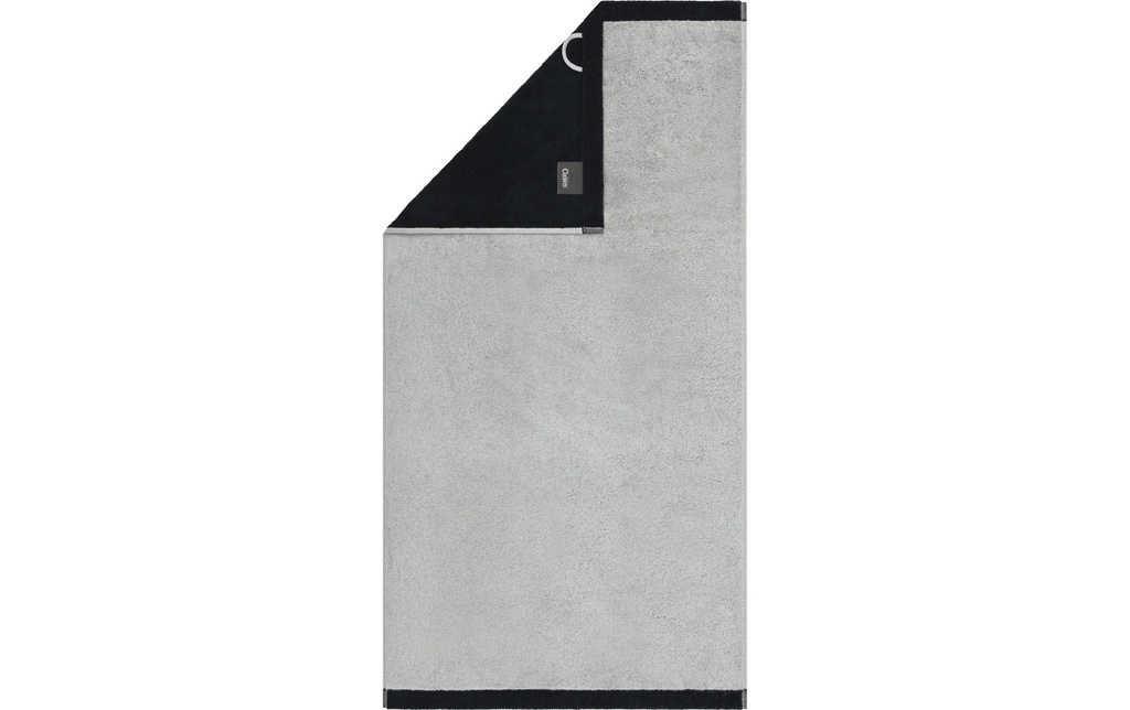 Cawö Serviette Lifestyle Splash 50 x 100, platine/noir
