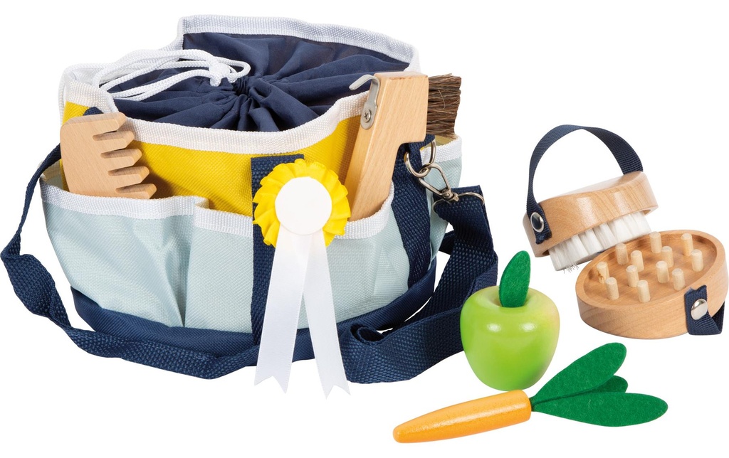 small foot Jouet Kit de soins pour chevaux avec sac