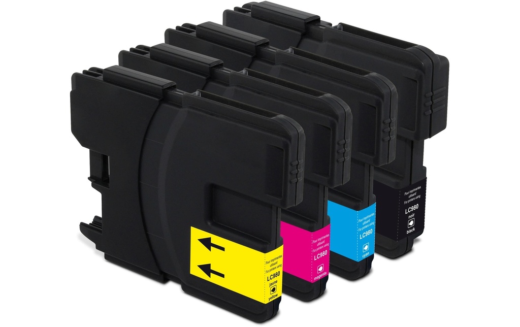 Generic Ink Encre Brother LC980 Multipack Magenta/Yellow/noir/Cyan