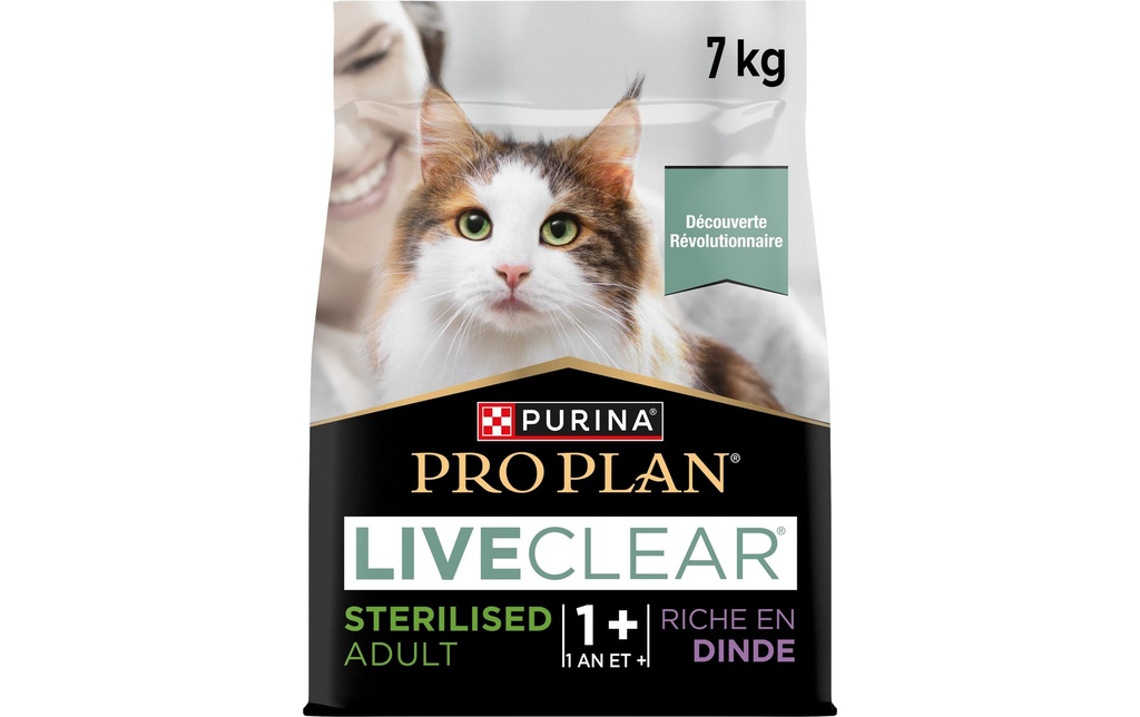 Purina Pro Plan Alimentation sèche LiveClear Stérilisé 7 kg