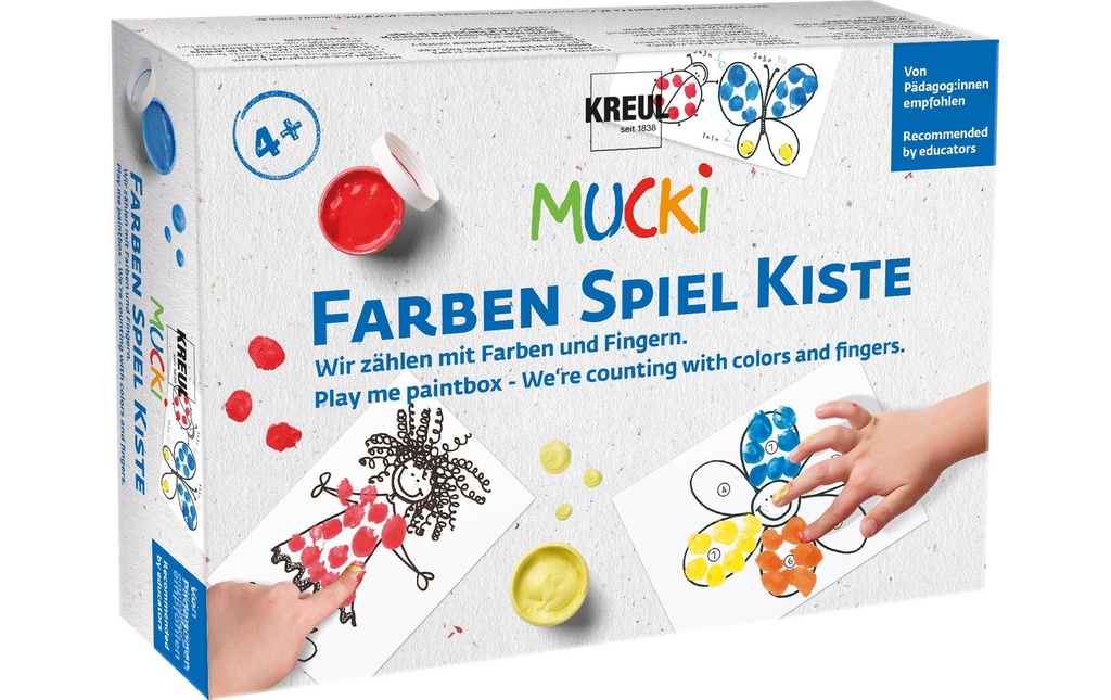 Kreul Peinture aux doigts Boîte de jeu de couleurs 8 pièces