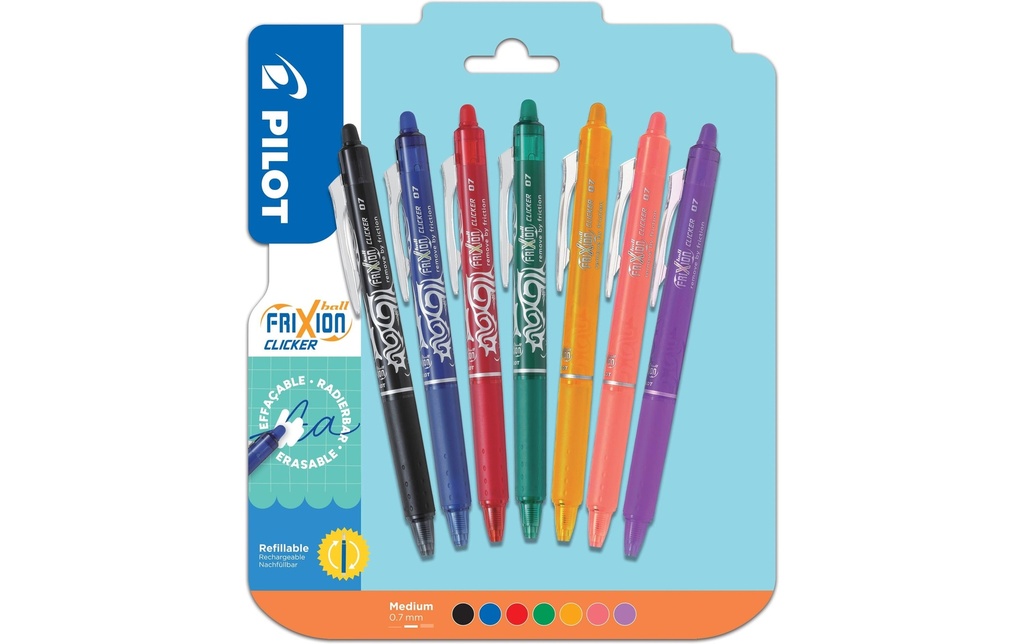 [241150498] PILOT Roller FriXion Clicker x7 BLI (7 pces)