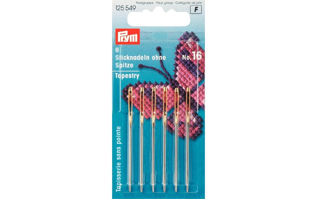 Prym Aiguille de broderie Nr. 16, 6 pièces
