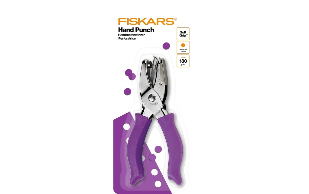 Fiskars Perforatrice à motif cercle moyen Cercle, 0.33 cm