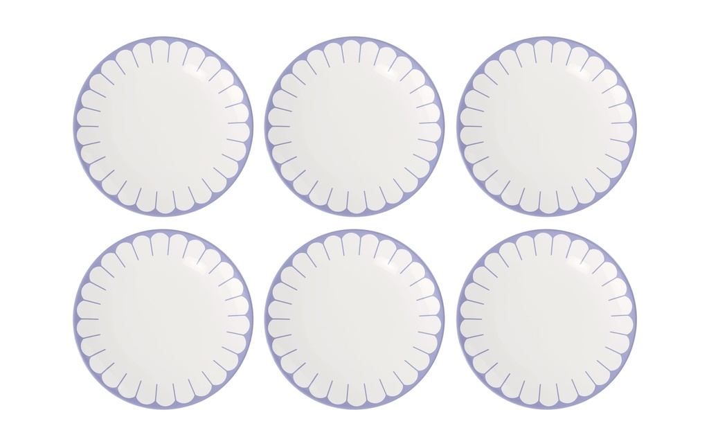 Villeroy & Boch Assiette non décorative Fleur 6 Pièce/s, Bleu