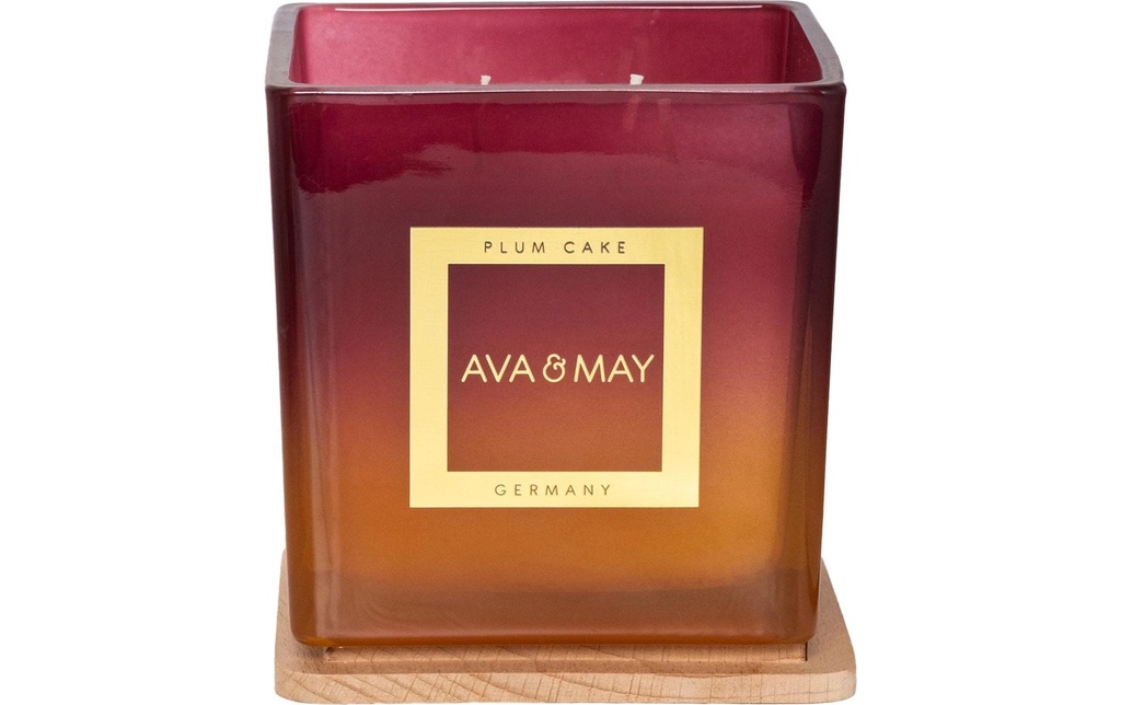 AVA & MAY Bougie parfumée Plum Cake, 450 g