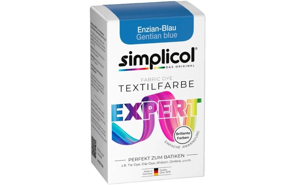 Simplicol Peinture pour textile Expert Bleu gentiane, 150 g