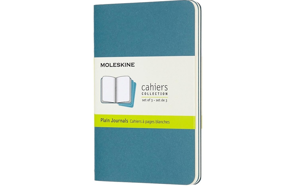MOLESKINE Cah.note Cahier A6 blan.bleu (3 pces)