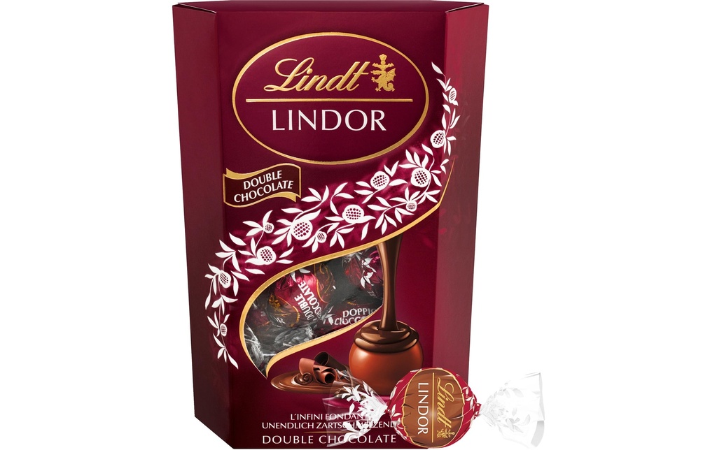 Lindt Pralines au chocolat Boules Lindor Double Chocolate 200 g