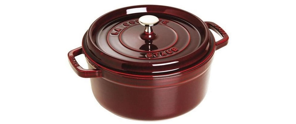 Staub Rôtisseur Cocotte 26 cm, Rouge bordeaux, 5.2 l