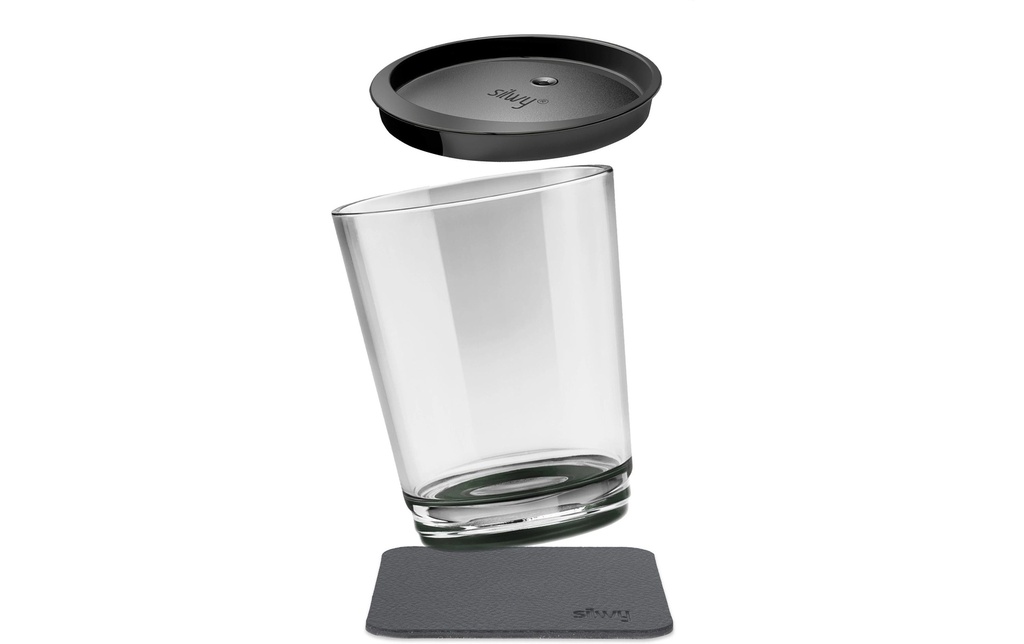 Silwy Gobelet magnétique en plastique Triple Gris