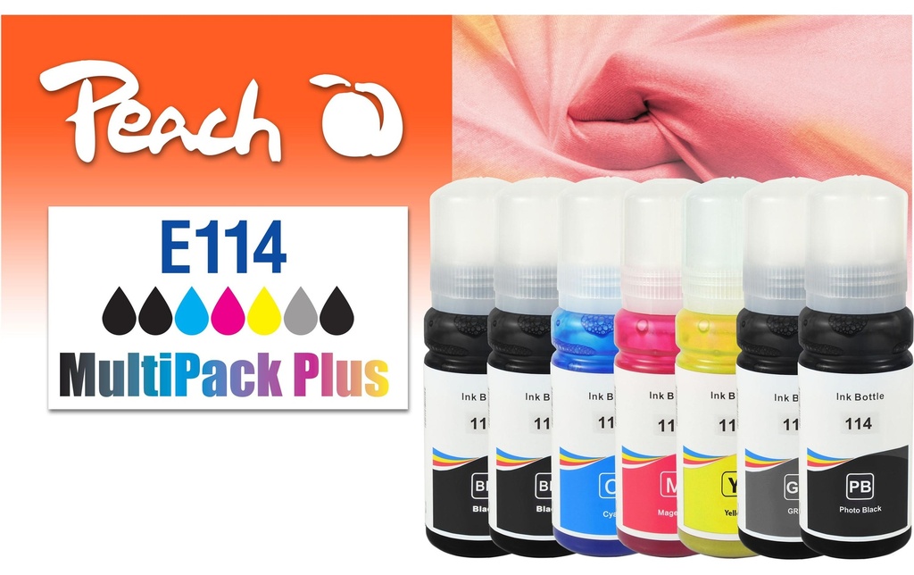 Peach Encre Epson CISS 114 MultiPack C/M/Y/G/FBK/2x BK