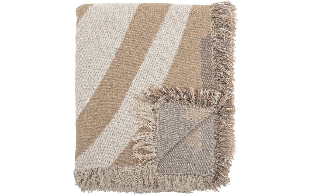 Bloomingville Couverture Orinoco 130 x 160 cm, Brun