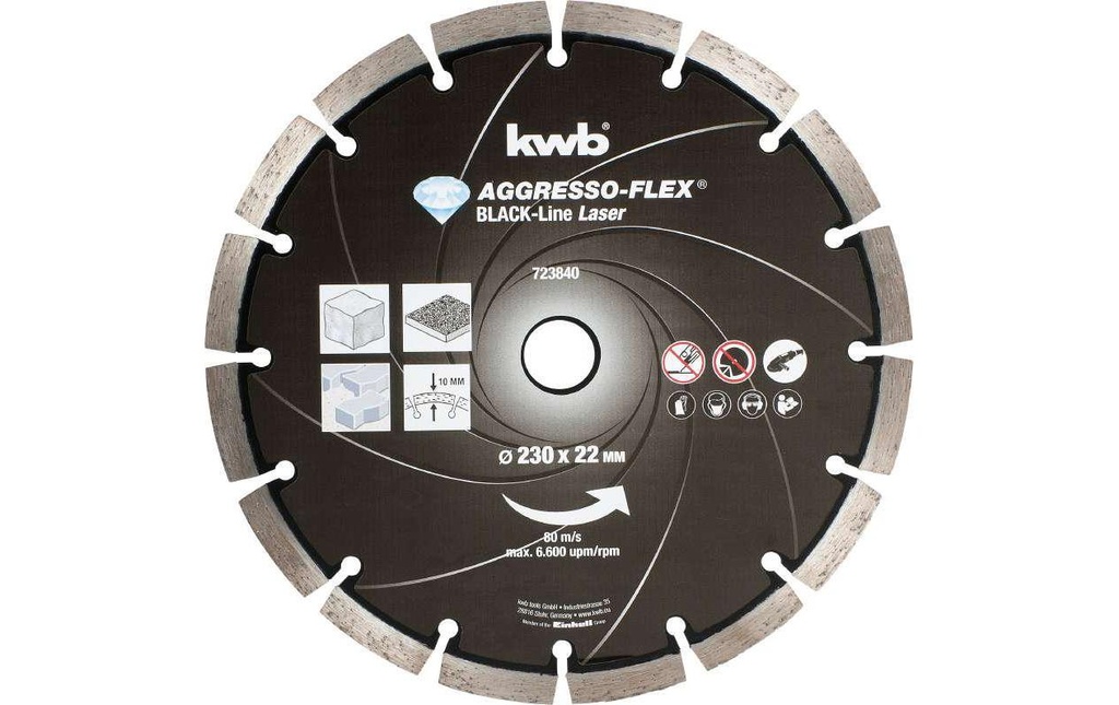 kwb Disque à trancher Black-Line Diamond 230 mm