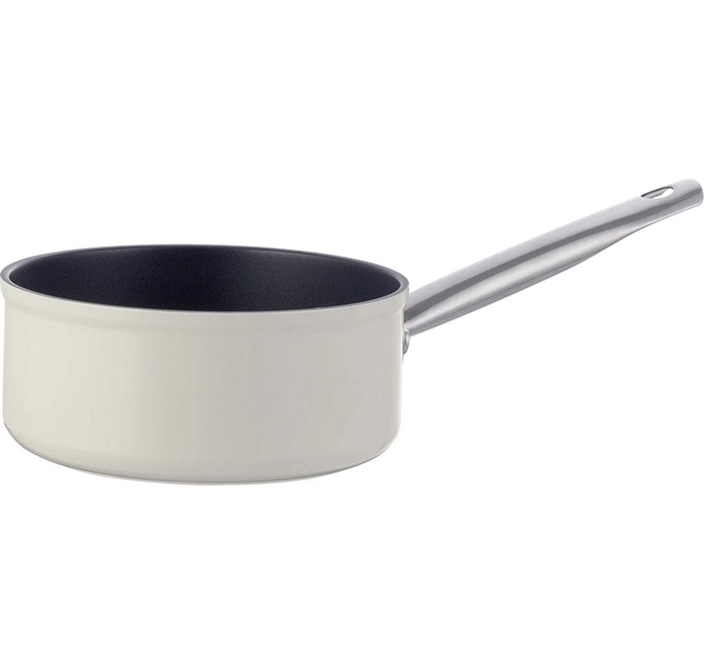 Lunasol Casserole avec manche Saturne Terra Ø 16 cm, Creamy 1.3 L