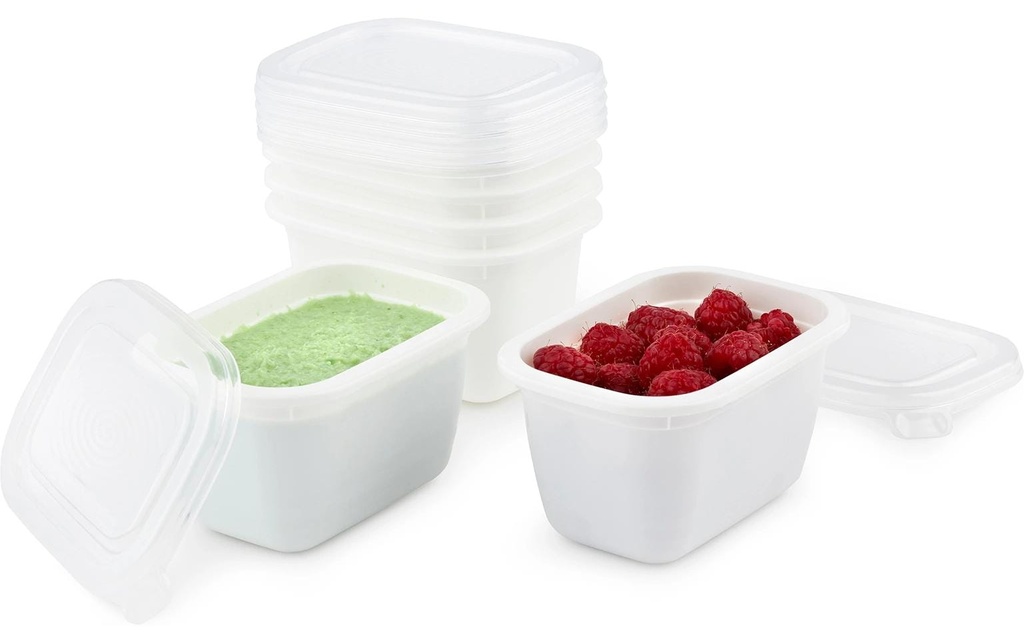 Rotho Récipients à provisions Freeze 6 pièces, 0.25 l, Transparent