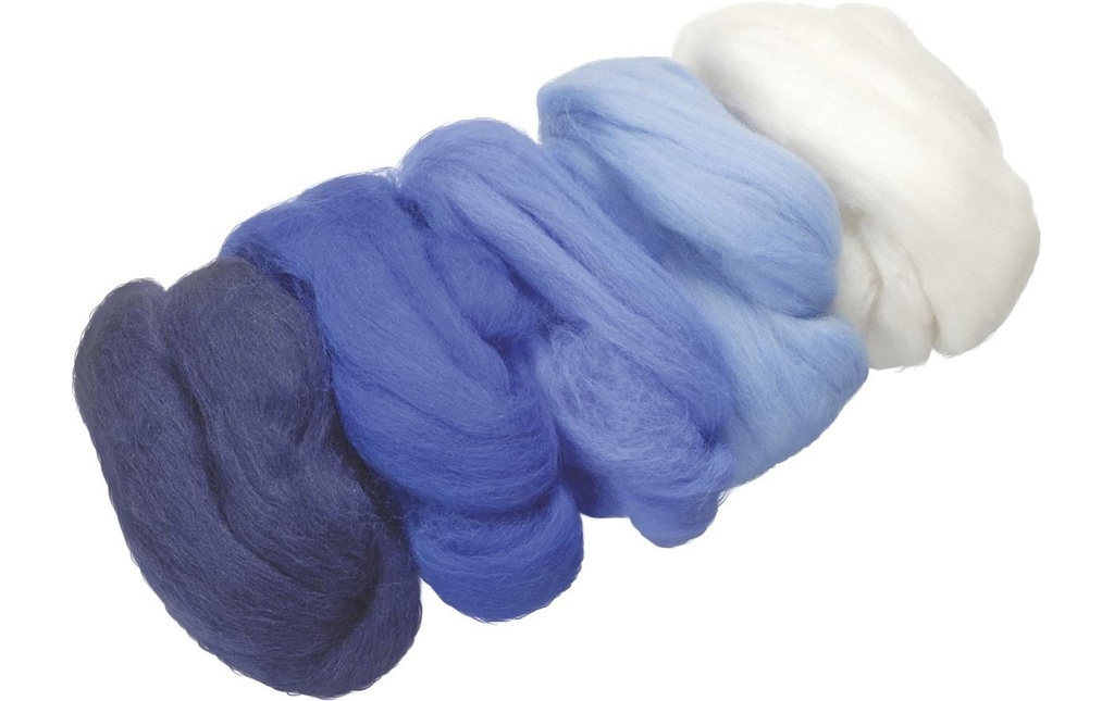 Heyda Laine de feutre Merino Mix 50 g, Bleu