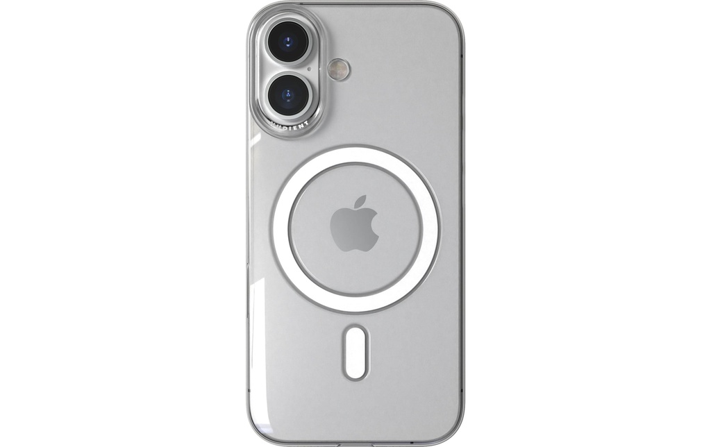 Nudient Coque arrière Boîtier mince Magsafe iPhone 16 Transparent