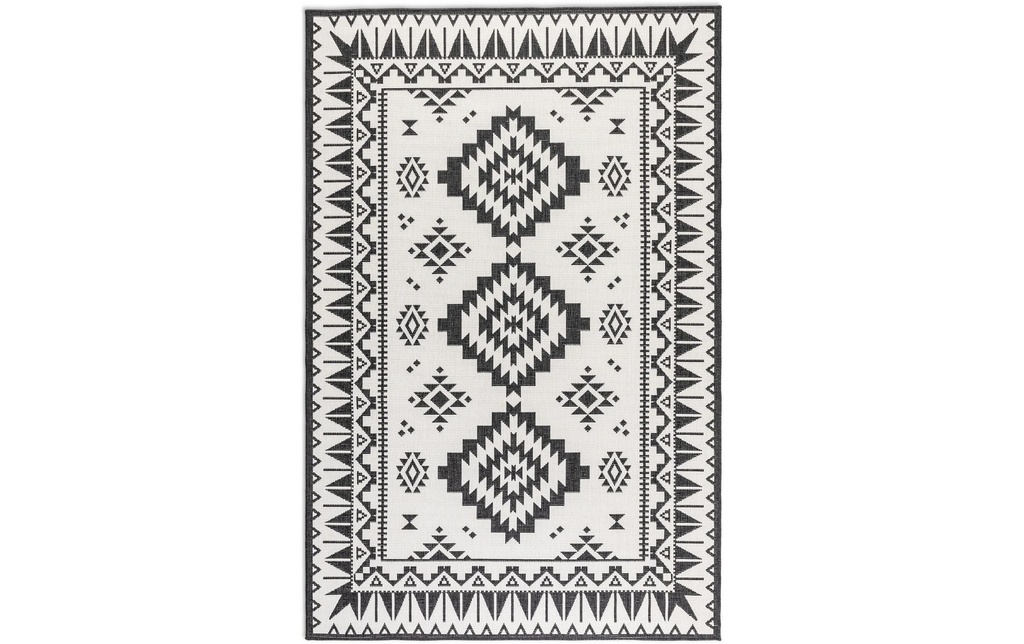 Elle Decoration Tapis Dynamique 120 x 170 cm, Noir