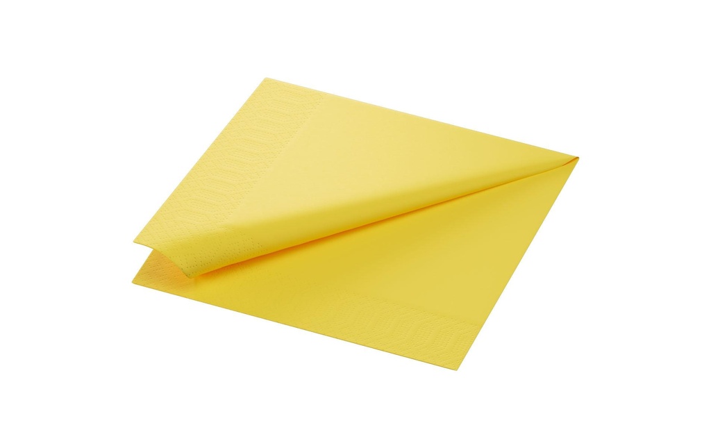 Duni Serviettes en papier 213325 40 cm x 40 cm, 250 Pièce/s, Jaune