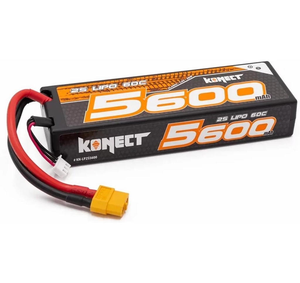 Konect Batterie RC Lipo 5600 mAh 7.4 V 60C (Slim Pack XT60)