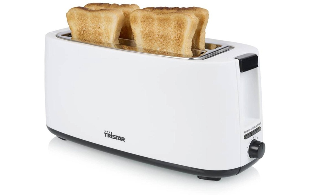 Tristar Grille-pain BR-1057 Double fente longue Blanc