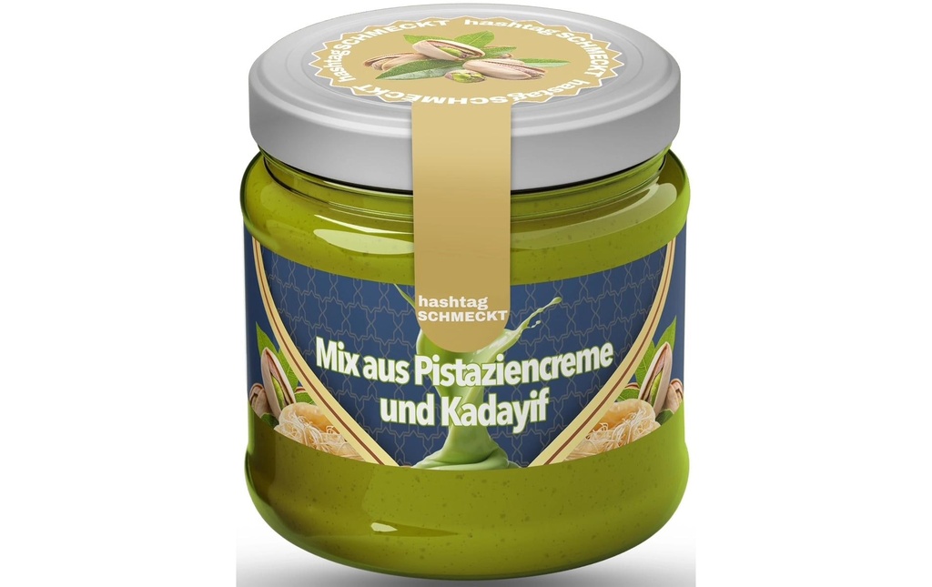 hashtag SCHMECKT Pâte à tartiner Crème de pistache avec cheveux d'ange 220 g