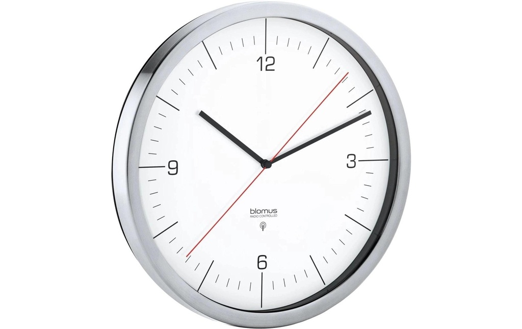 Blomus Horloge murale radio Crono M 24 cm, Blanc