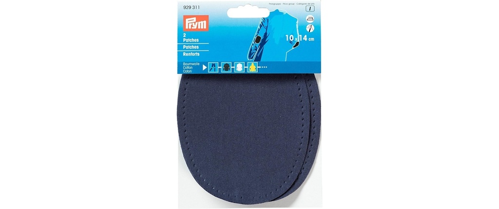 Prym Raccommodages 10 x 14 cm Marine, 2 Pièce/s