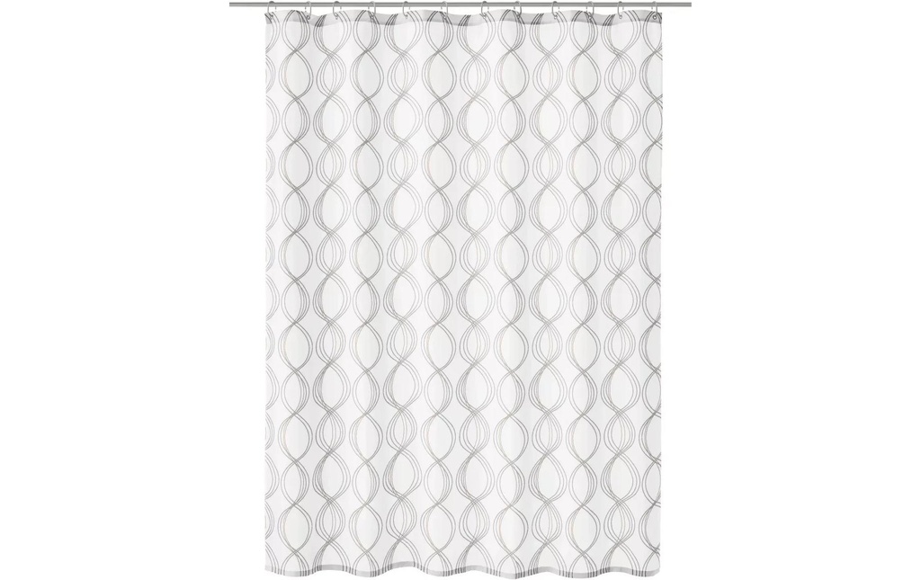 Kleine Wolke Rideau de douche Classy 180 x 200 cm, Blanc
