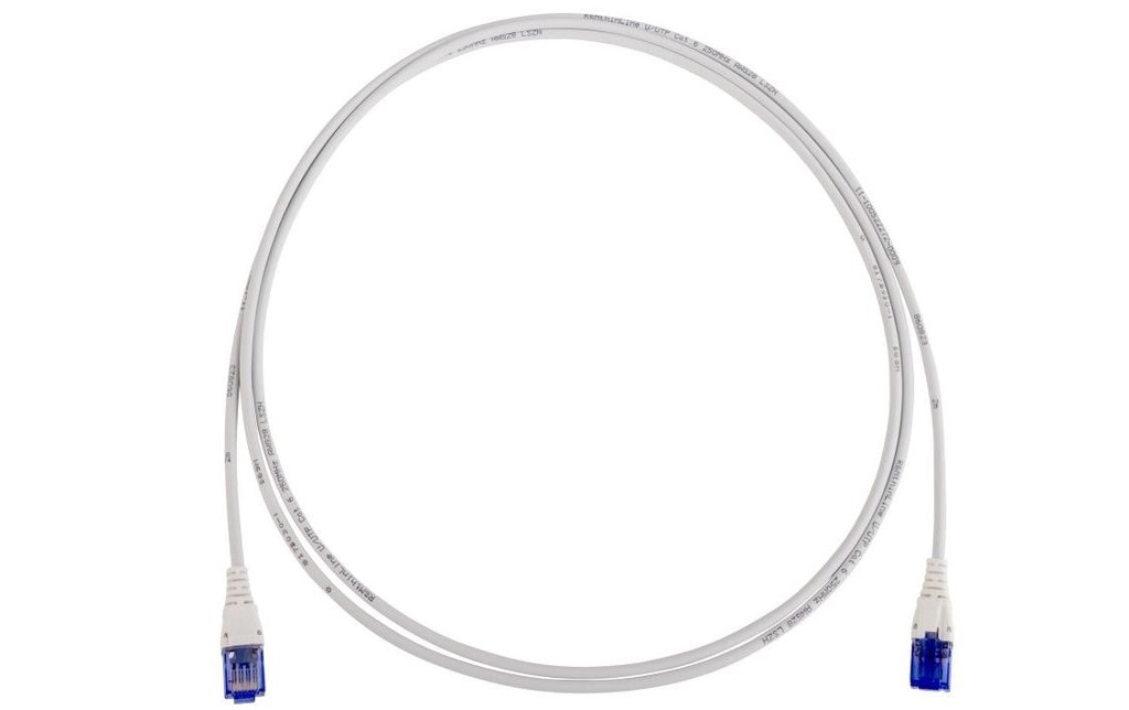R&M Câble patch thinLine Cat 6, U/UTP, 3 m, Gris