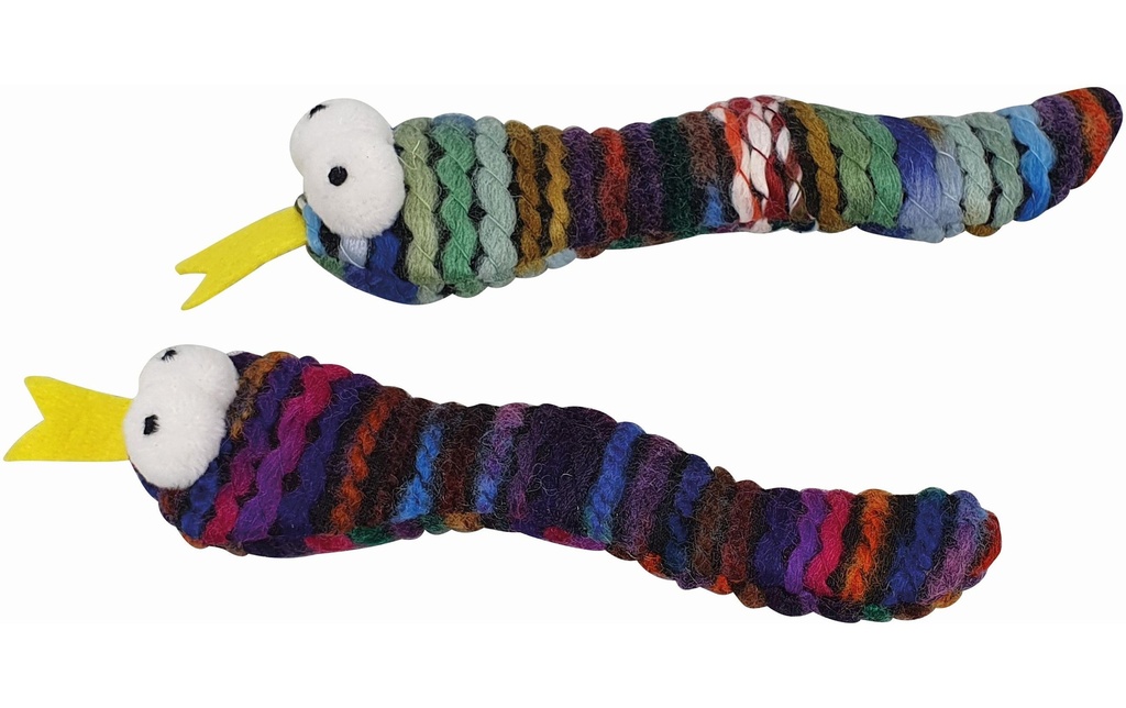 Nobby Jouet pour chat Les serpents, 16 cm, set de 2, multicolore